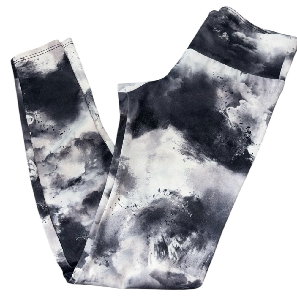 Onzie Gray Tie Dye Tights, Size XS